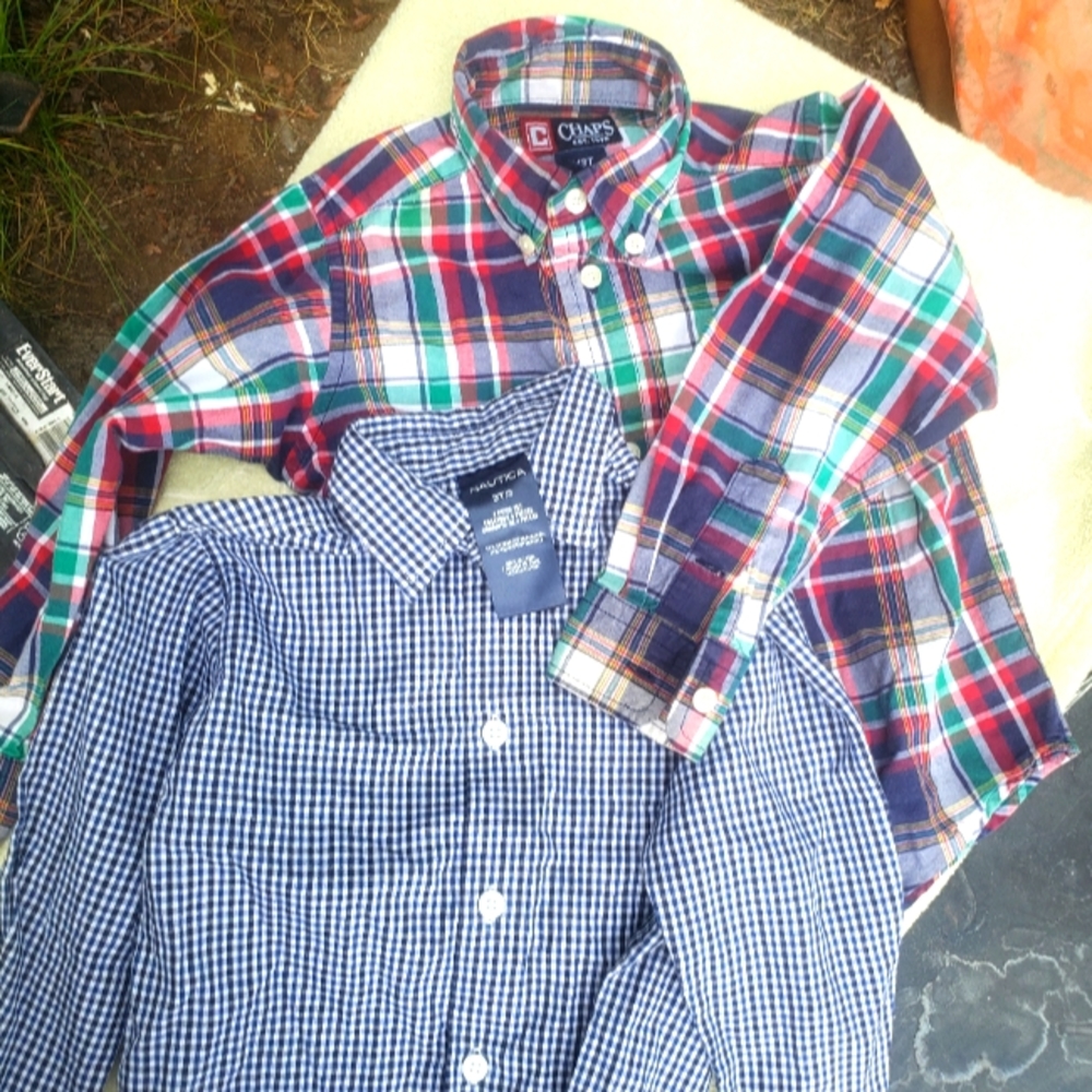 Chaps & Nautica boys 3t button up